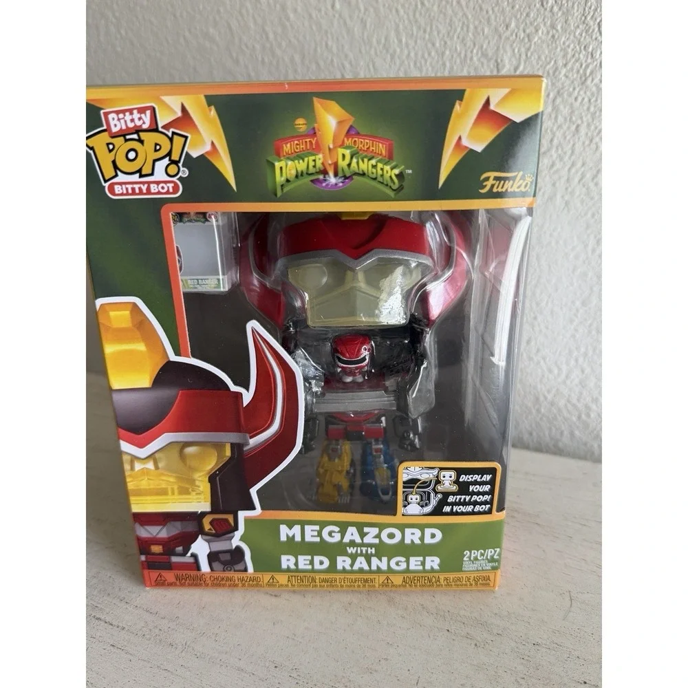 Mighty  Power Rangers Megazord w/ Red Ranger Funko Bitty Pop! Bitty‎ Bot  New